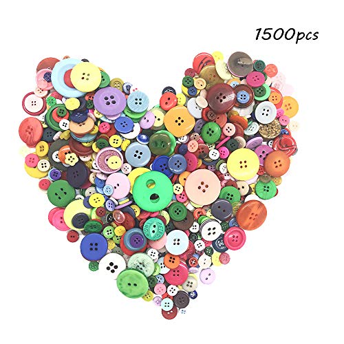 Alfykym 100pcs Heart Shaped Wooden Buttons - 25mm 2-Hole Craft Buttons For DIY, Sewing & Decoration