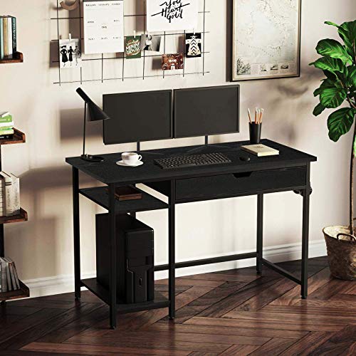 Rolanstar Computer Desk with Shelves and Drawer, 47" Home Office
