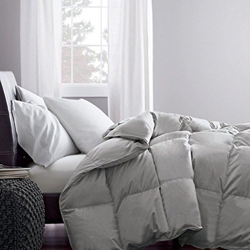 Finest 1100 Thread Counts 200 GSM Fiber Fill 1pc Comforter + 4pc Sheet Set Upto 18" Deep Pocket California King Size Silver Grey Solid 100% Egyptian Cotton- by PARADISEHOUSE