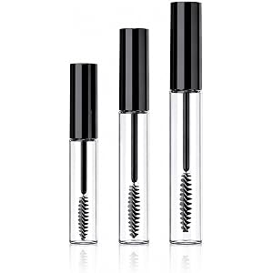 Empty Mascara Tubes with Wands, Refillable Clear Mascara Containers (4ml, 7ml & 10ml), Reusable Cosmetic Bottles for DIY Masc