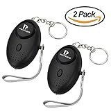 Personal Safety Alarm for Women, 2 Pack Personal Security Alarm Kit with LED Light with 130dB Safesound Personal Alarm Keychain Self-Defense System for Kids, Elderly, Girls, Children, Night Workers