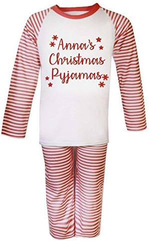 Personalizado Navidad regalos Navidad, infantil con forma de pijama infantil de Navidad pijama PJ de Navidad niños Christmas Eve cajas Regalos rosso Talla:4-5 años: Amazon.es: Bebé