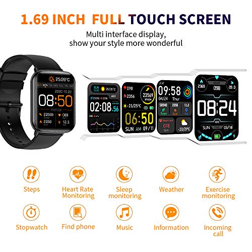 andfive Smart Watch, 1.69'' Touch Screen Fitness Tracker for Men Women, IP68 Waterproof Smartwatch with Heart Rate… - Image 2