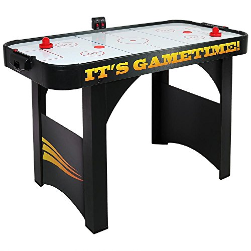 Sunnydaze 4-Foot Air Hockey Table, Sports Game for Arcade Room - Includes Electric Scorer, Pushers, and Pucks