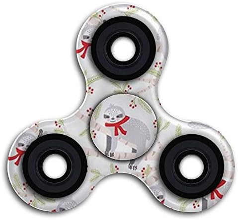 Sloth Christmas Finger Spinner Hand Fidget Spinner Triangle Spinner Easy To Carry Great For Stress Reducer Boredom Anxiety Focusing ADD ADHD Autism