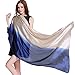 K-Elewon Silk Scarf Gradient Colors silk Scarves Long Lightweight Sunscreen Shawls for Women SK073 (G)