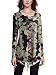 BAISHENGGT Women's Mesh Floral Print Irregular Hem Tunic Top