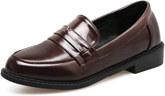round toe penny loafer