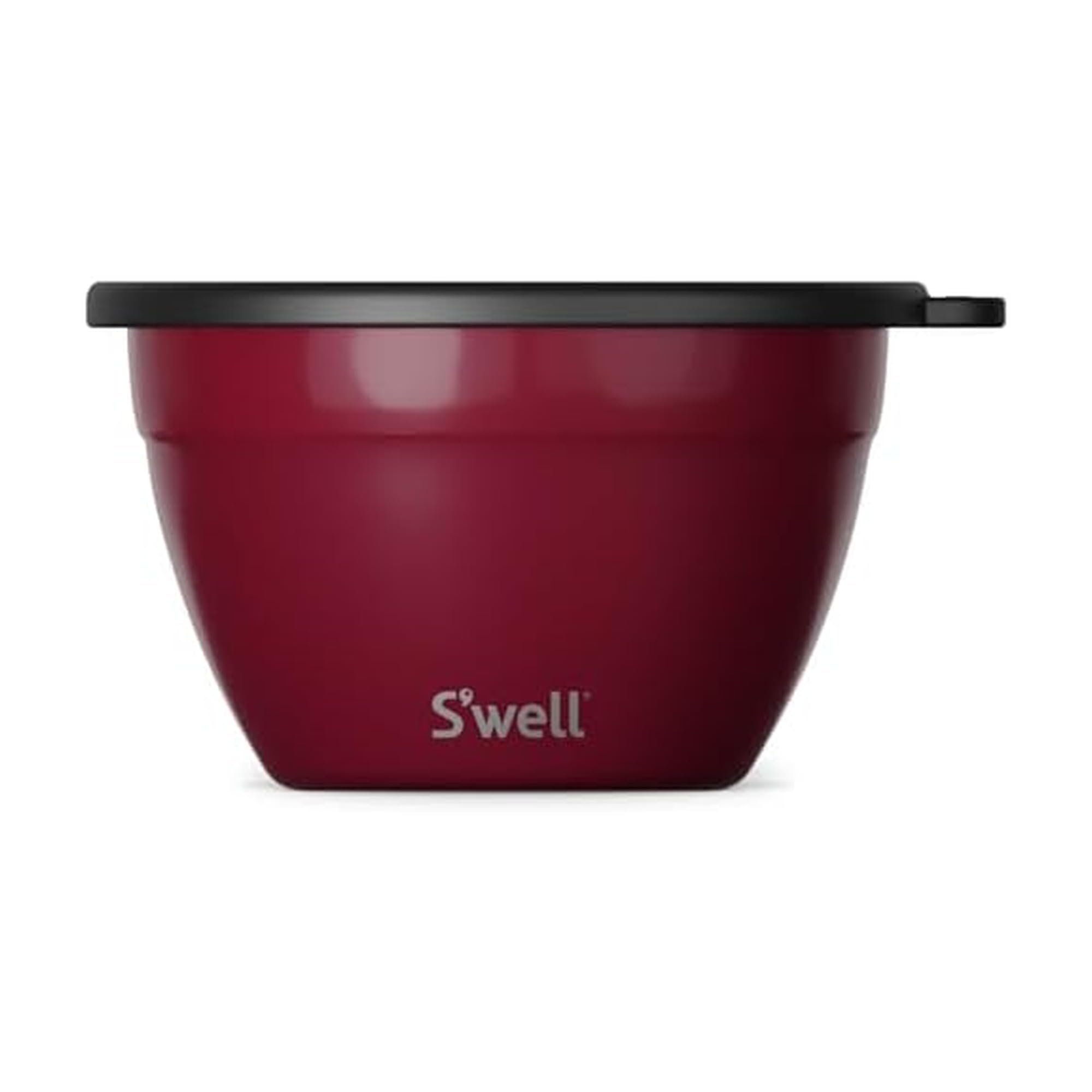 S'well Stainless Steel Salad Bowl Kit 64oz, Wild Cherry, Comes with 2oz Mini Canister and Removable Tray for Organization, Leakproof, Easy to Clean, Dishwasher Safe Image