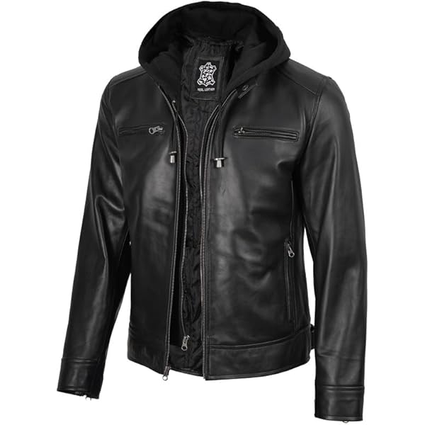 ジャケット・アウター AMNJX BLACK leather jacket Amazon.com: fjackets Womens Leather Jacket - Real Lambksin Leather