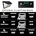 hooroor Solar Lights 73 LED 6000K Wireless Waterproof Motion Sensor Outdoor Light for Patio, Deck, Yard, Garden, Porch, Driveway, with 10 LED Both Sides (Black 1 Pack)