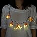 LAYOER Halloween Pumpkin LED Light Flashing Jack O Lantern Necklace Party Favors (4PACK)