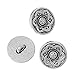 HOUSWEETY 30pcs Silver Tone Flower Decorative Metal Buttons Fit Sewing Scrapbook 15mm