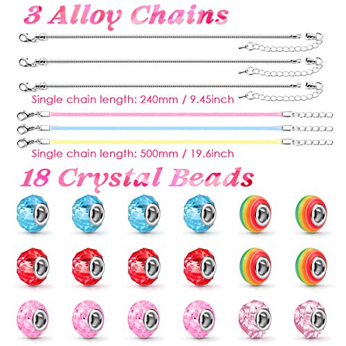 Lenski DIY Charm Bracelet Kit, Gifts for Girls Aged 4-11 Years, for Jewellery Crafts