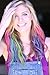 Hair Chalk - Metallic Glitter Temporary Hair Chalk, 6 Color Pen Hair Chalk Set, Hair Color Dye for 2-3 Days, Works on All Types of Hair Color, sexy color, Permanent