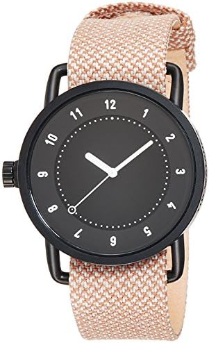 TID watches Kvadrat collaboration designer watch leather recycled fiber use pull through TID01-TW BLACK / SALMON TID01-TW BLACK / SALMON
