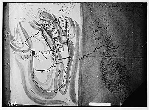Photographs - HistoricalFindings Photo: Plan of General Gordon's idea of Golgotha,Jerusalem,Middle East,American Colony