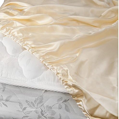 Aus Vio 100-Percent Silk Fitted Sheet, California King, Dawn