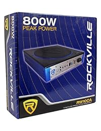 Rockville Apm10b 10 "400 W Potenciado   Estudio activo Subwoofer Pro Referencia Sub, 10 pulgadas, Negro