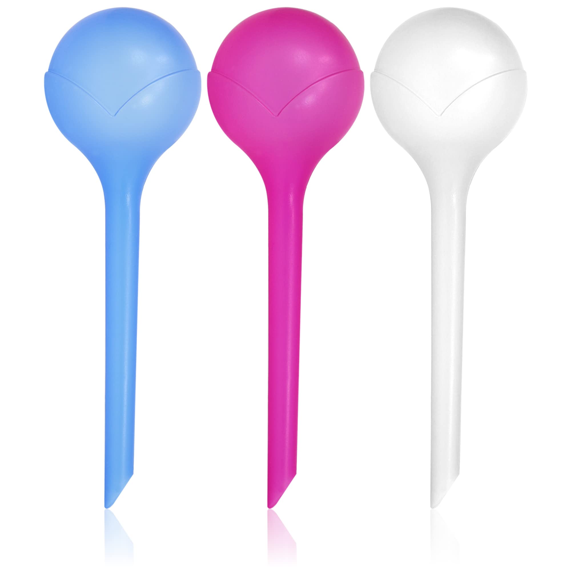 com-four® 3x automatic watering for indoor plants - water dispenser for plants - watering ball for flower watering - hydrospikes (03 pieces - colorful)