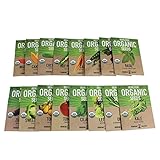 16 Assorted Fruit Seeds and Vegetable Seeds Variety Pack for Indoor and Outdoor Garden - Certified Organic Non-GMO Variety Pack Garden Seeds, Heirloom Fruit Seed and Vegetable Seed for Planting