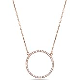 My Daily Styles 925 Sterling Silver Circle of Life White Clear CZ Pendant Necklace