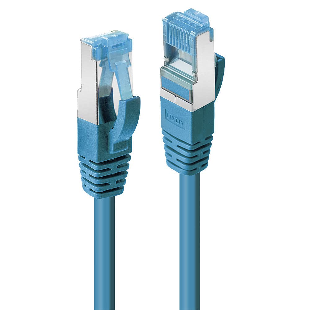 LINDY 10m Cat.6A S/FTP LSZH Snagless Gigabit Ethernet Cable, Blue — image 1