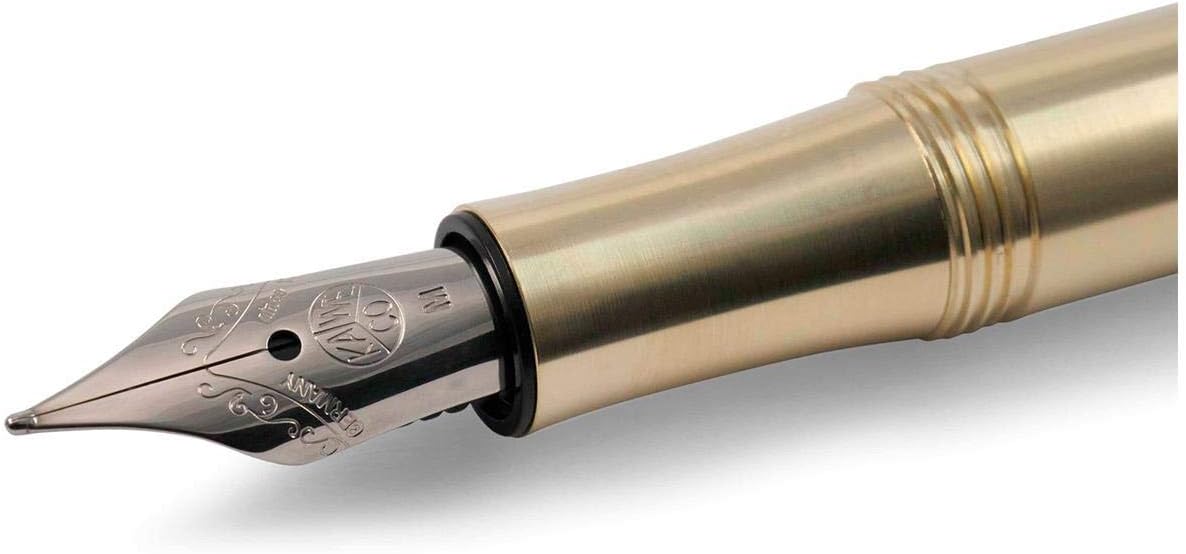 Kaweco LILIPUT Fountain Pen Brass I Premium Brass Fountain Pen for Ink Cartridges 12.5 cm I Nib: M (Medium) - Image 3