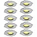Renovators Supply Manufacturing Recessed Lighting Trim 10 in. Wide White Polyurethane Ornate Recessed Ceiling Light Trims Pack of 10