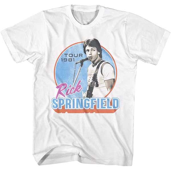 Amazon.com: Rick Springfield Singing Retro Print Adult Short