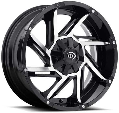 20X12 5X5.5 4.5BS PROWLER GLOSS BLACK/MACHINED - VISION WHEEL