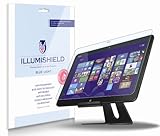 iLLumiShield - Dell XPS 18 (XPS018) (HD) Blue Light UV Filter Screen Protector Premium High Definition Clear Film / Reduces Eye Fatigue and Eye Strain - Anti- Fingerprint / Anti-Bubble / Anti-Bacterial Shield - Comes With Free LifeTime Replacement Warranty - [1-Pack] Retail Packaging