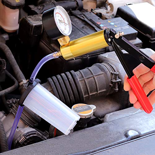 Hand Held Vacuum Pump Brake Bleeder Pressure Tester Vacuum Gauge Kit