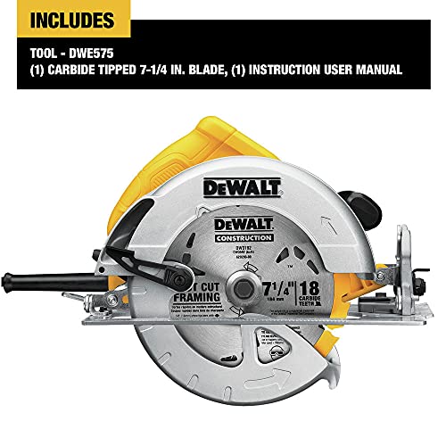 DEWALT 7-1/4-Inch Circular Saw, Lightweight, Corded (DWE575) photo 12