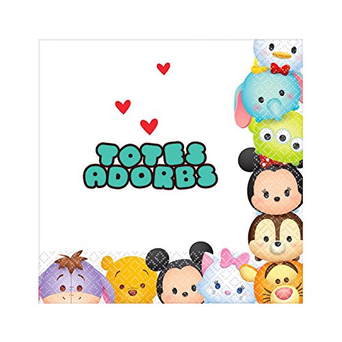 BirthdayExpress Disney Tsum Tsum Party Supplies Beverage Napkins (16)