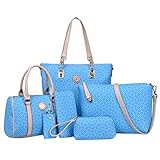 Coofit Totes 6 Pieces Set Women Handbag Cross-Body Pouch Purse Wallets