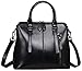 Heshe Womens Tote Purse Top Handle Bags Work Bag Satchel Cross-body Bag (Black-new)