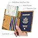 Famavala RFID Blocking Passport Holder Case Cover Wallet, MapBrown