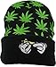 Marijuana Beanie-Hat Weed-Knit Winter-Hat - Hands Letter Kush Weed Skully Hat for Women Men