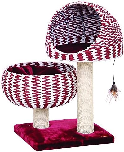 PETPALS GROUP a Unique Half Dome Perch with a Plush Bowl Lounger Design