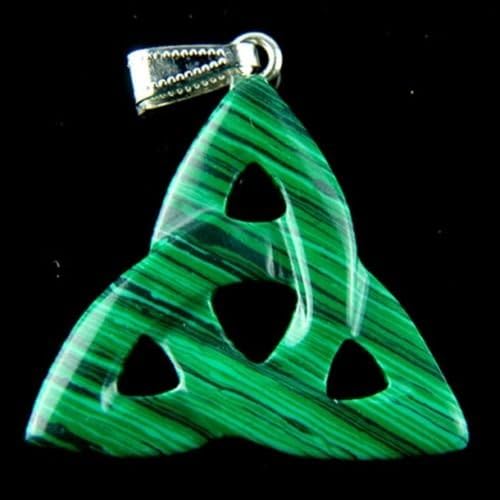 MiniEsting(TM) Wholesale 38x5mm Beautiful Malachite Carved Delta Dart Pendant Bead H-SJBQ15