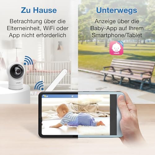 RM7764HD with Camera 1080p WiFi Remote Access, 7 Inch Video, 360° Pan and Tilt, with Camera HD Night Vision 2-Way Talk Temperature Sensor, iOS & Android
