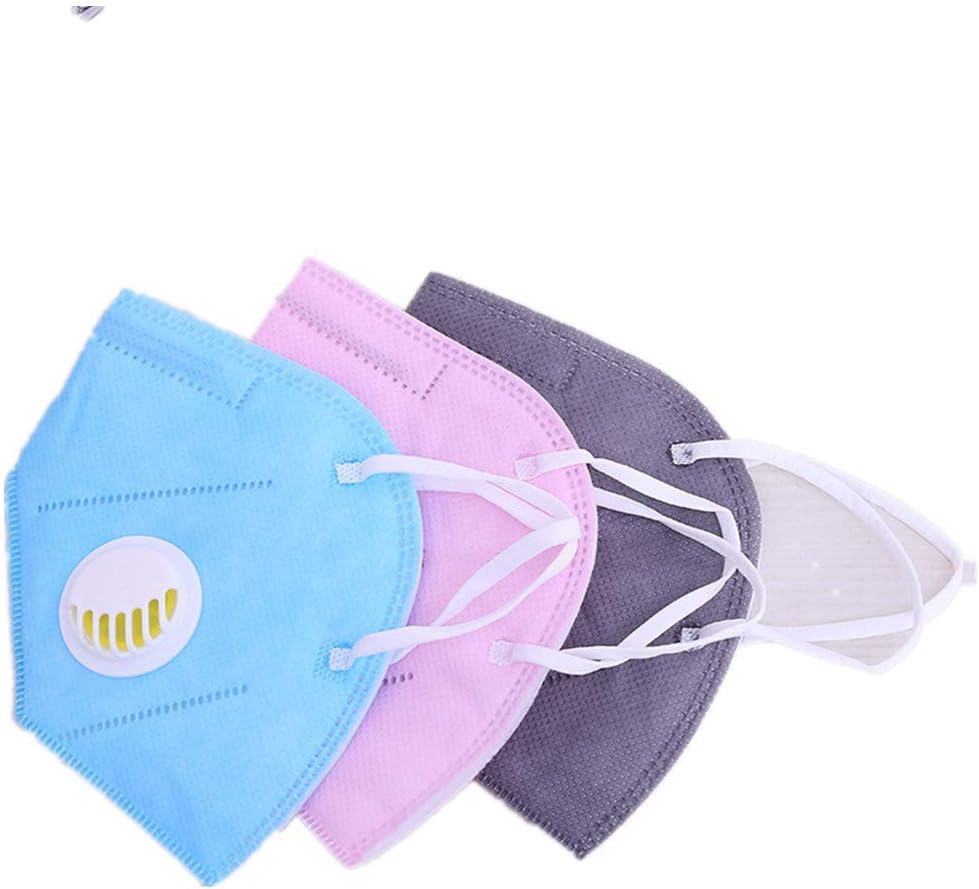 KIZOOM N95 Mask 10PCS Disposable Dust Mask with Exhalation Valve Activated Carbon Filter Face Mask