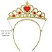 Yosbabe Princess Sofia Rapunzel Dress up Accessories 5 Gifts Set for Girls Gloves Tiara Crown Necklace Wand Earrings (gold)