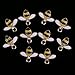 MagiDeal 10 Pieces Crystal Rhinestone Bees Flat backs Embellishments Buttons Flatback Appliques for Wedding Phone Craft Bag Shoes Hair Accessories Handmade Decorations - Yellow