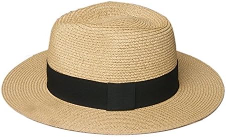 CiSiRUN Womens Foldable Floppy Straw Hat (Brown)