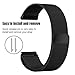 DELELE for Samsung Gear Sport/Galaxy Watch 42mm Band, 20mm Stainless Steel Milanese Loop Replacement Strap with Magnet Lock for Gear Sport / S2 Classic/Galaxy Watch Active Women Men (Black)