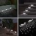 AMIR Solar Fence Lights Outdoor, 4 Pack 22LM Deck Lights, Auto On/Off Dusk to Dawn Post Lights, Waterproof Solar Garden Decorative Step Light, for Wall, Pathway, Driveway, Patio, Yard, Garden (Black)