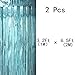WHITEEN POP Blue Metallic Foil Curtains - Under The Sea Ocean Theme Birthday Baby Shower Party Tinsel Foil Fringe Curtains Wedding Anniversary Party Photo Backdrops Decorations, 2pc