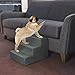 High Density Foam Pet Stairs 3 Steps with Machine Washable Zippered Removeable Micro-Fiber Cover with non-slip bottom by PETMAKER – Graythumb 4
